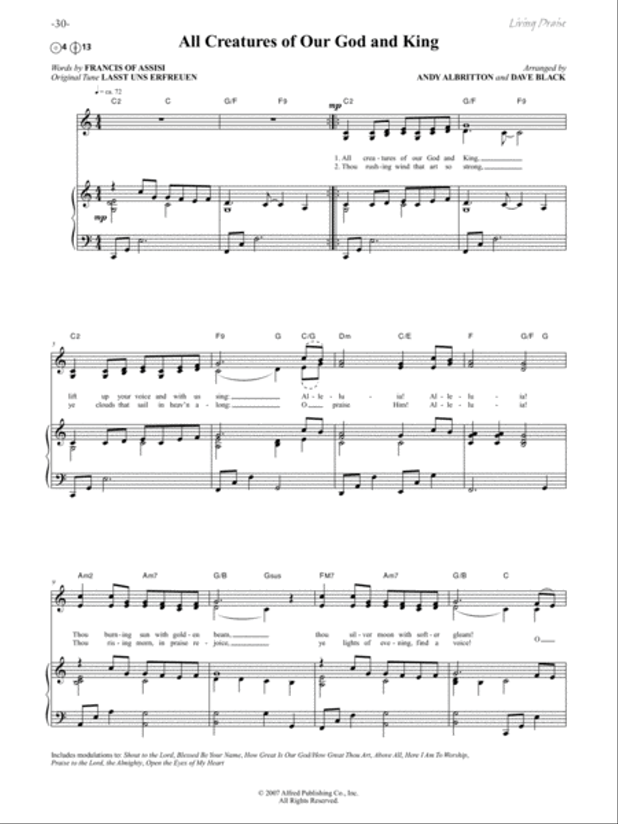 Living Praise (A Complete Resource for Blended Worship and Contemporary Praise) Choir scores gallery preview page 4