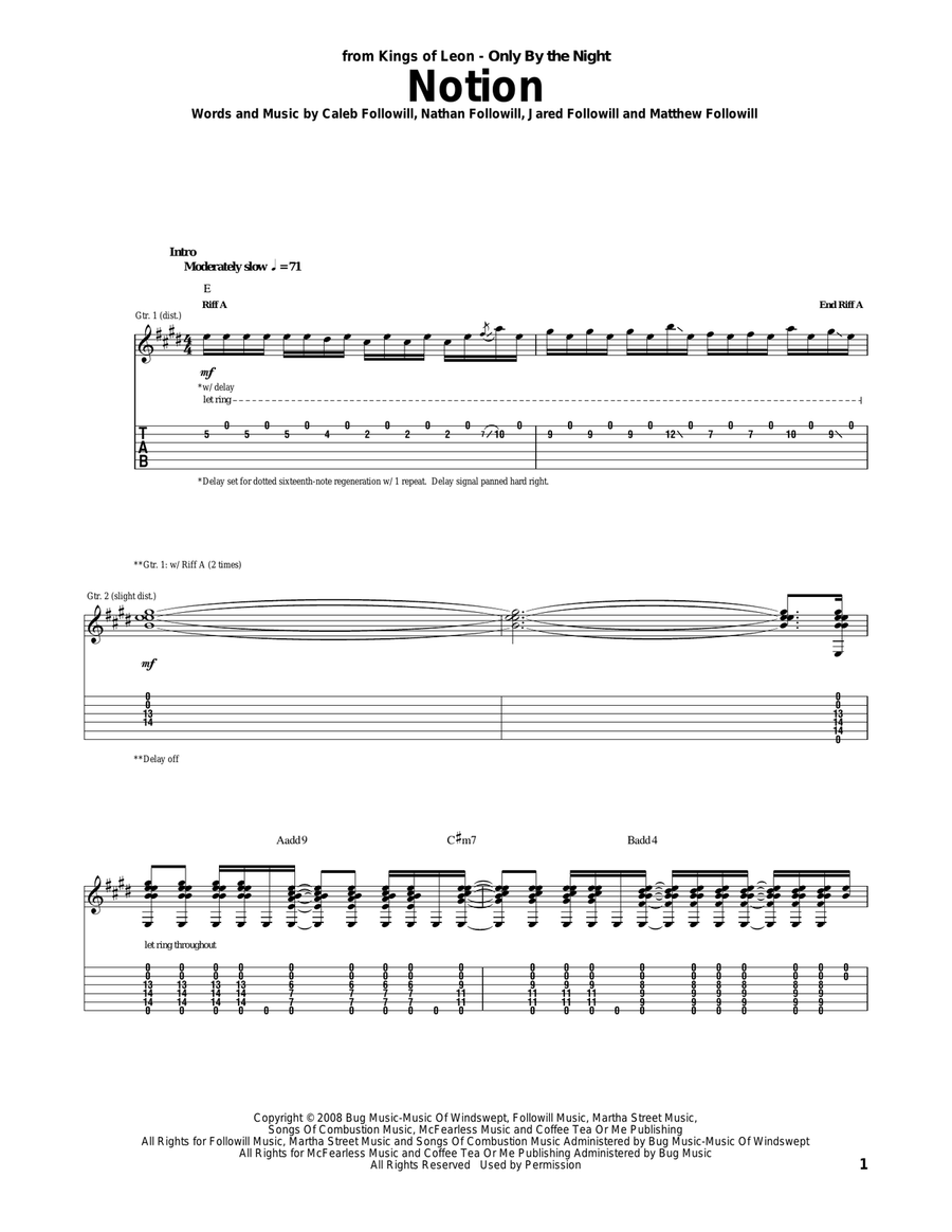 Notion Acoustic Guitar scores gallery preview page 1