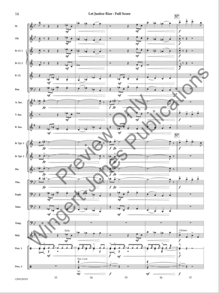 Let Justice Rise Concert Band scores gallery preview page 15