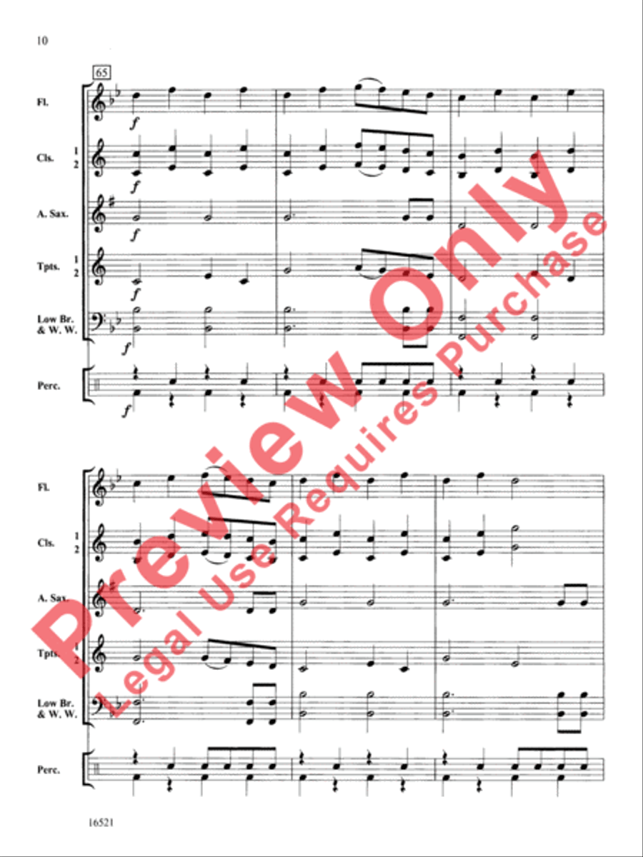 Fantasy on an Irish Clogging Tune Concert Band scores gallery preview page 11