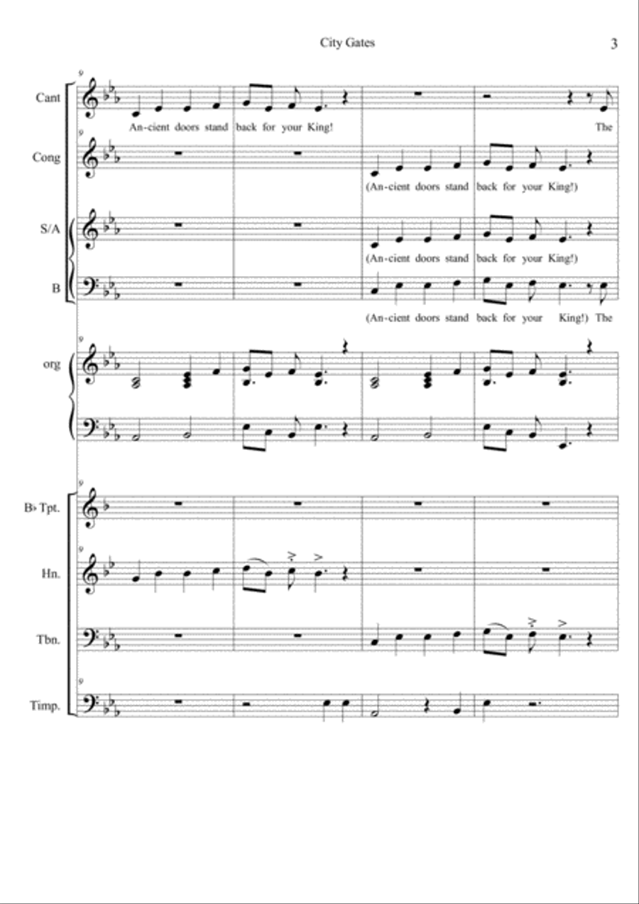 City Gates (Full Score) 3-Part scores gallery preview page 3