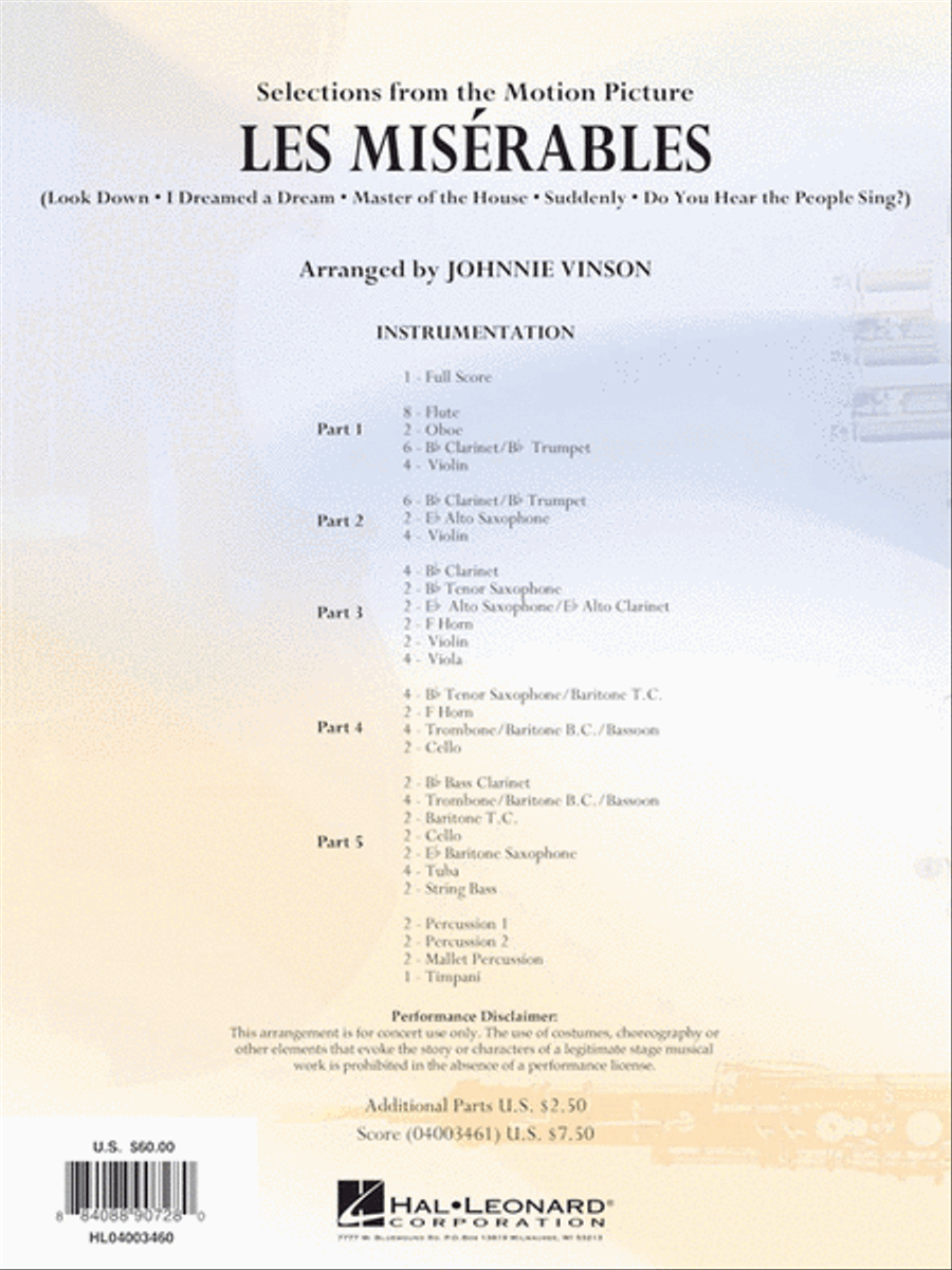 Les Misérables (Selections from the Motion Picture) Concert Band scores gallery preview page 13