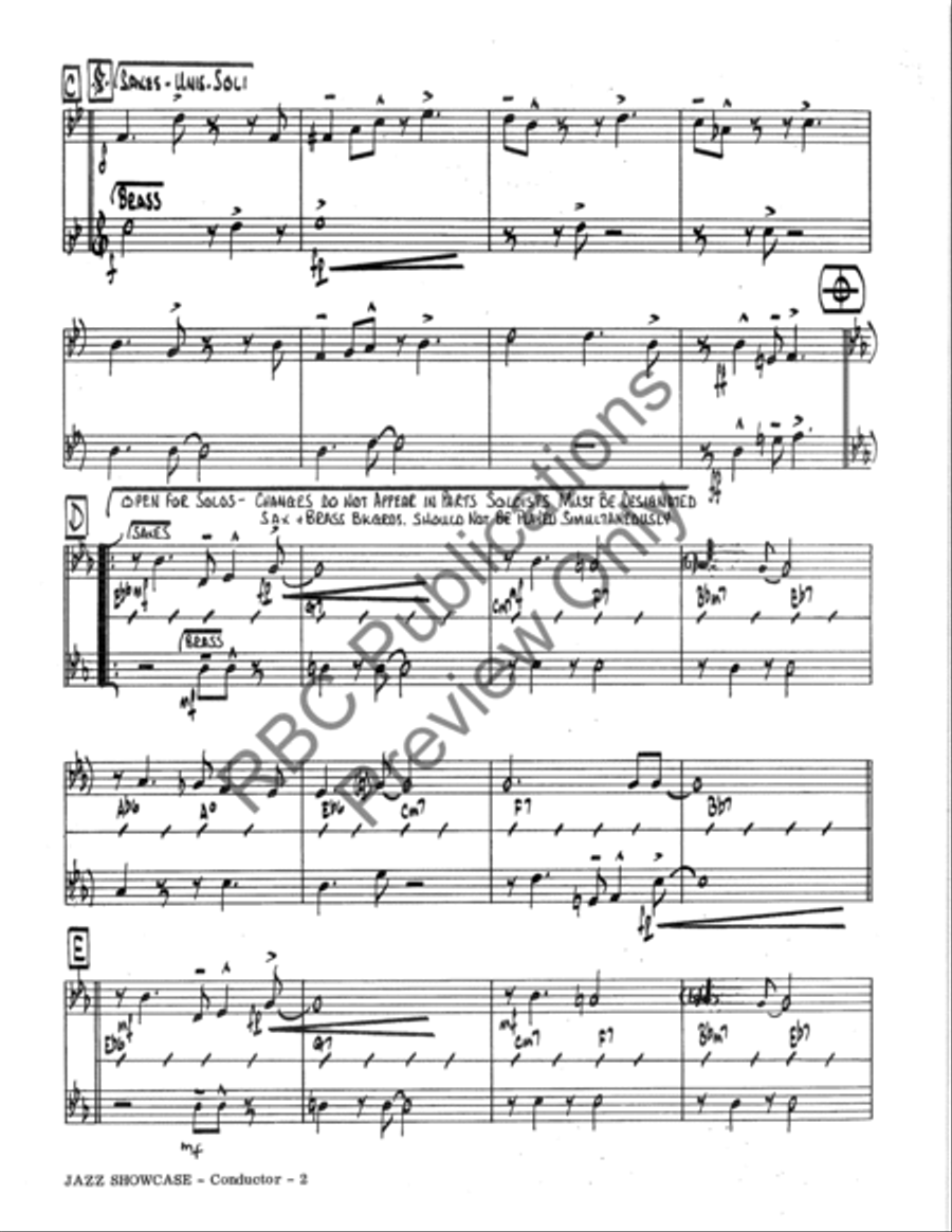 Jazz Show Case (Score) Jazz Ensemble scores gallery preview page 4