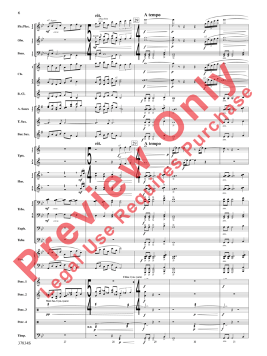 Poor Wayfaring Stranger Concert Band scores gallery preview page 7