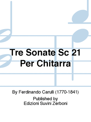 Book cover for Tre Sonate Sc 21 Per Chitarra
