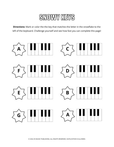 The January Piano Book: Winter-Themed Songs and Activities for Piano Students