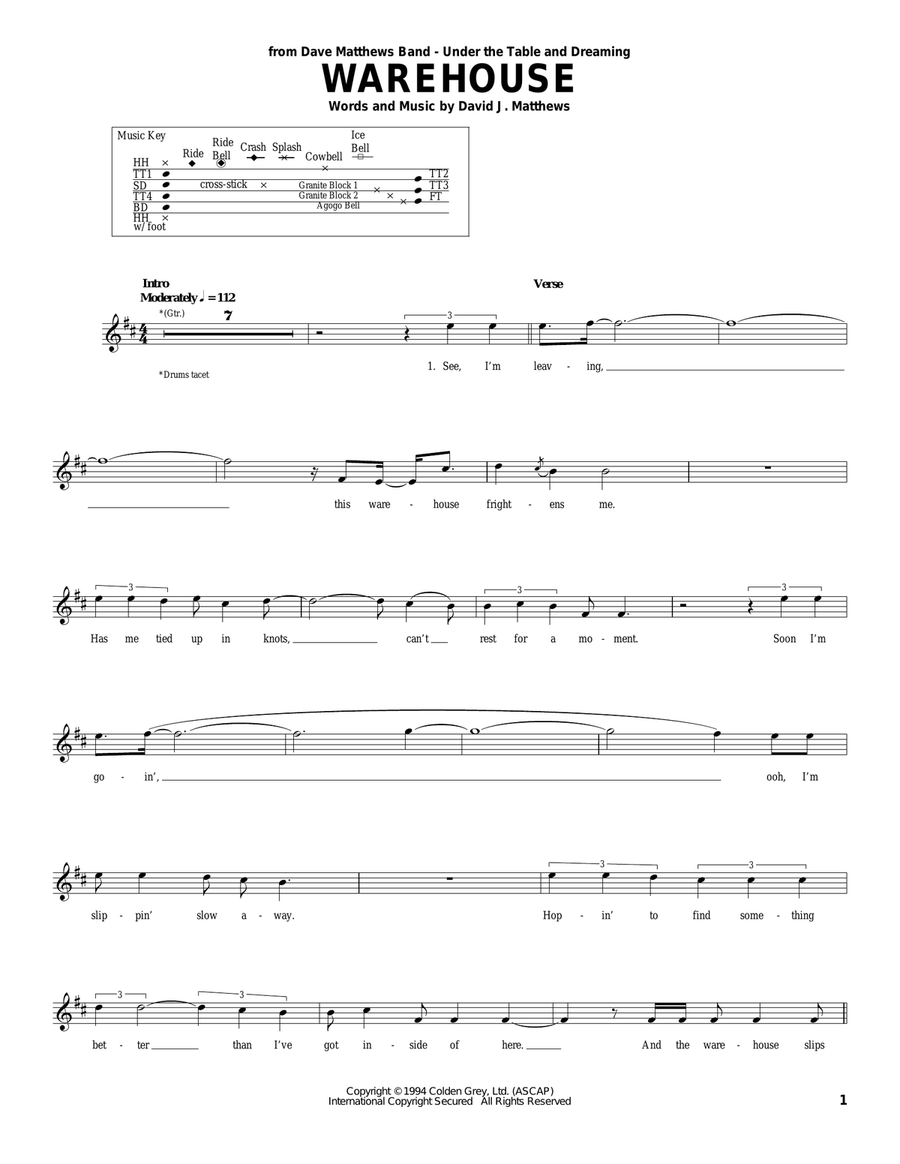 Warehouse Drum Set scores gallery preview page 1
