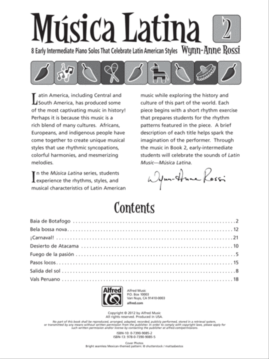 MAosica Latina, Book 2 Piano Solo scores gallery preview page 2