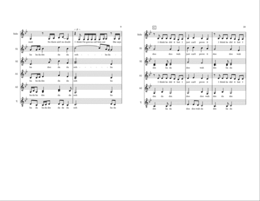 No Body, No Crime No Body, No Crime A Cappella scores gallery preview page 5