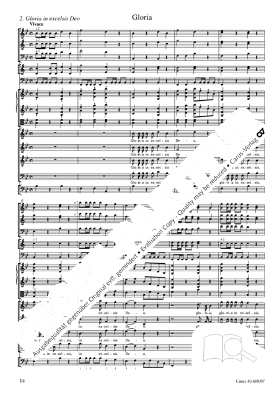 Missa Sancti Bernardi von Offida in B 4-Part scores gallery preview page 29
