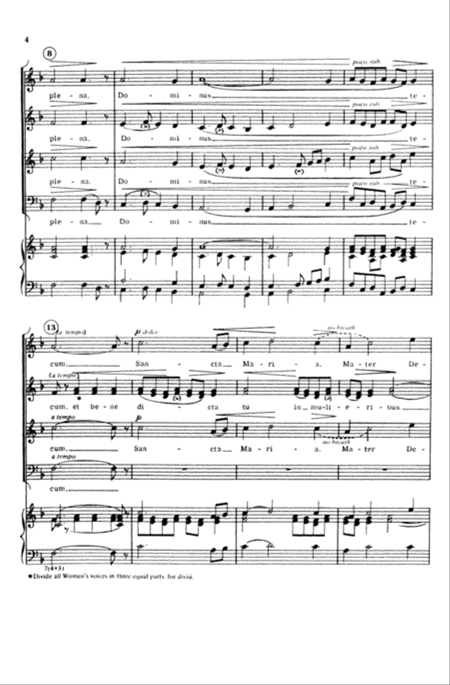 Ave Maria 4-Part scores gallery preview page 9