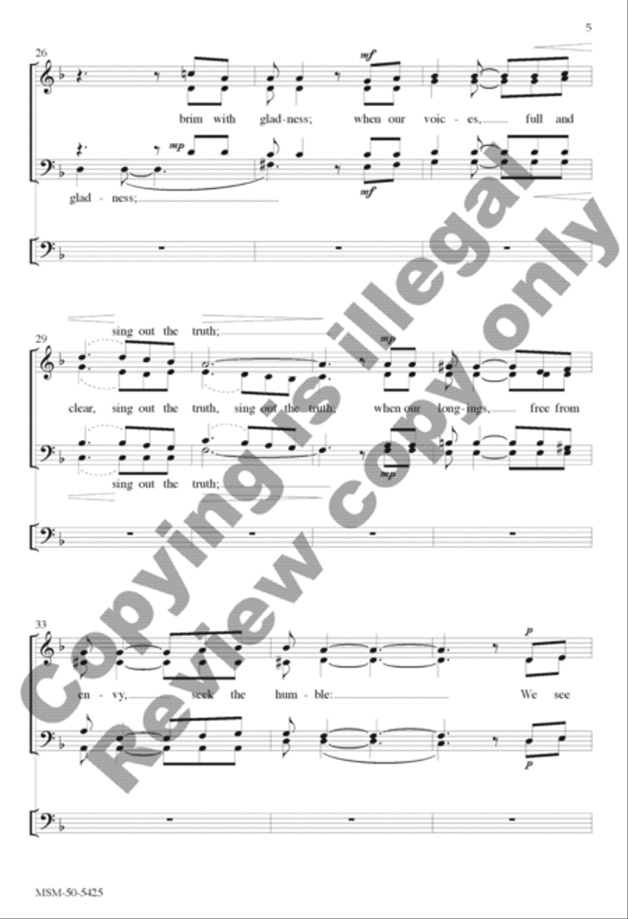 When the Poor Ones 4-Part scores gallery preview page 5