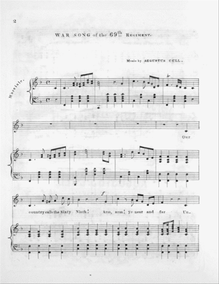 War Song of the N.Y. 69 Regt Voice scores gallery preview page 3