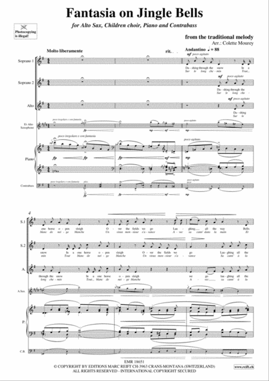 Fantasia on Jingle Bells Fantasia on Jingle Bells Children's Choir scores gallery preview page 3