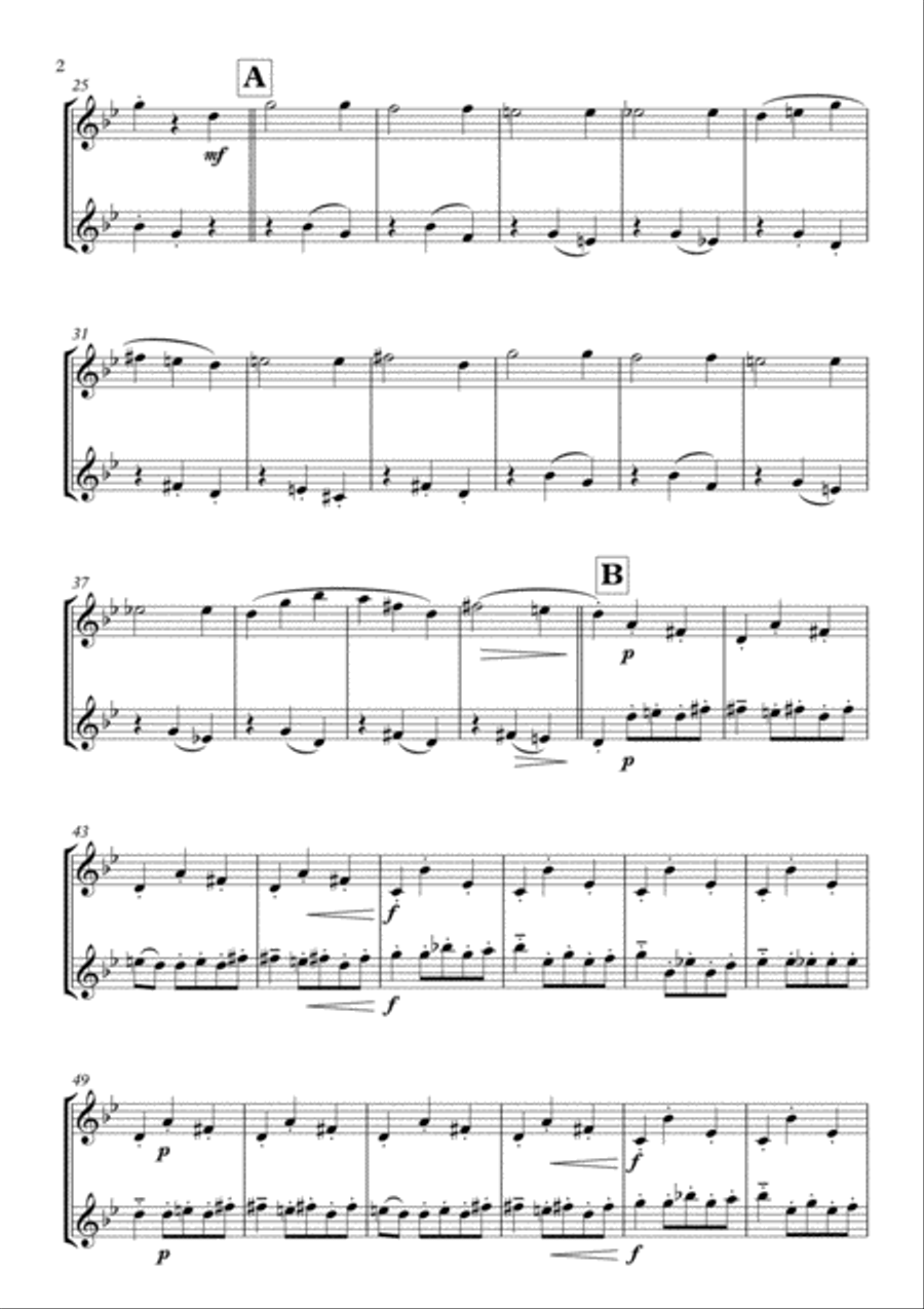 Danse Macabre arranged for Clarinet Duet Clarinet Duet scores gallery preview page 3