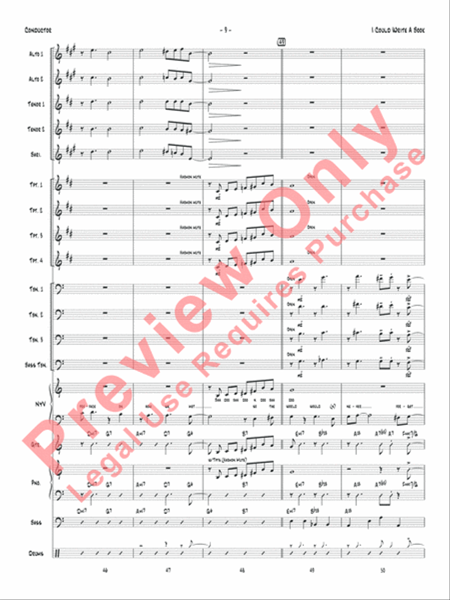 I Could Write a Book Jazz Ensemble scores gallery preview page 12