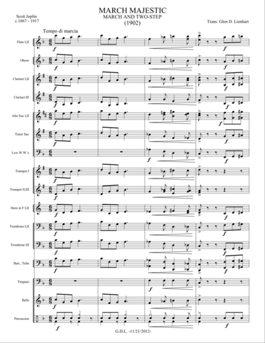 March Majestic - Extra Score Small Ensemble scores gallery preview page 1