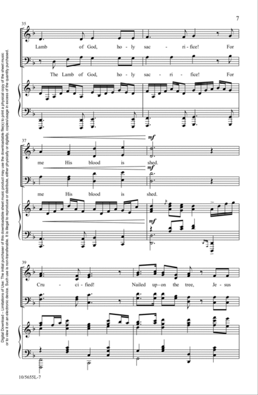 Crucified! Jesus Dies for You and Me 4-Part scores gallery preview page 7