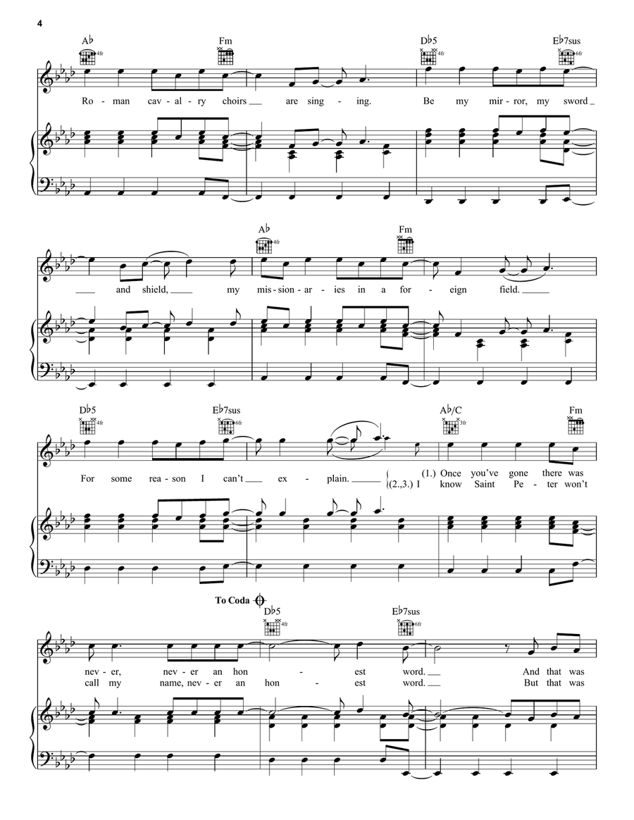 Viva La Vida Acoustic Guitar scores gallery preview page 4