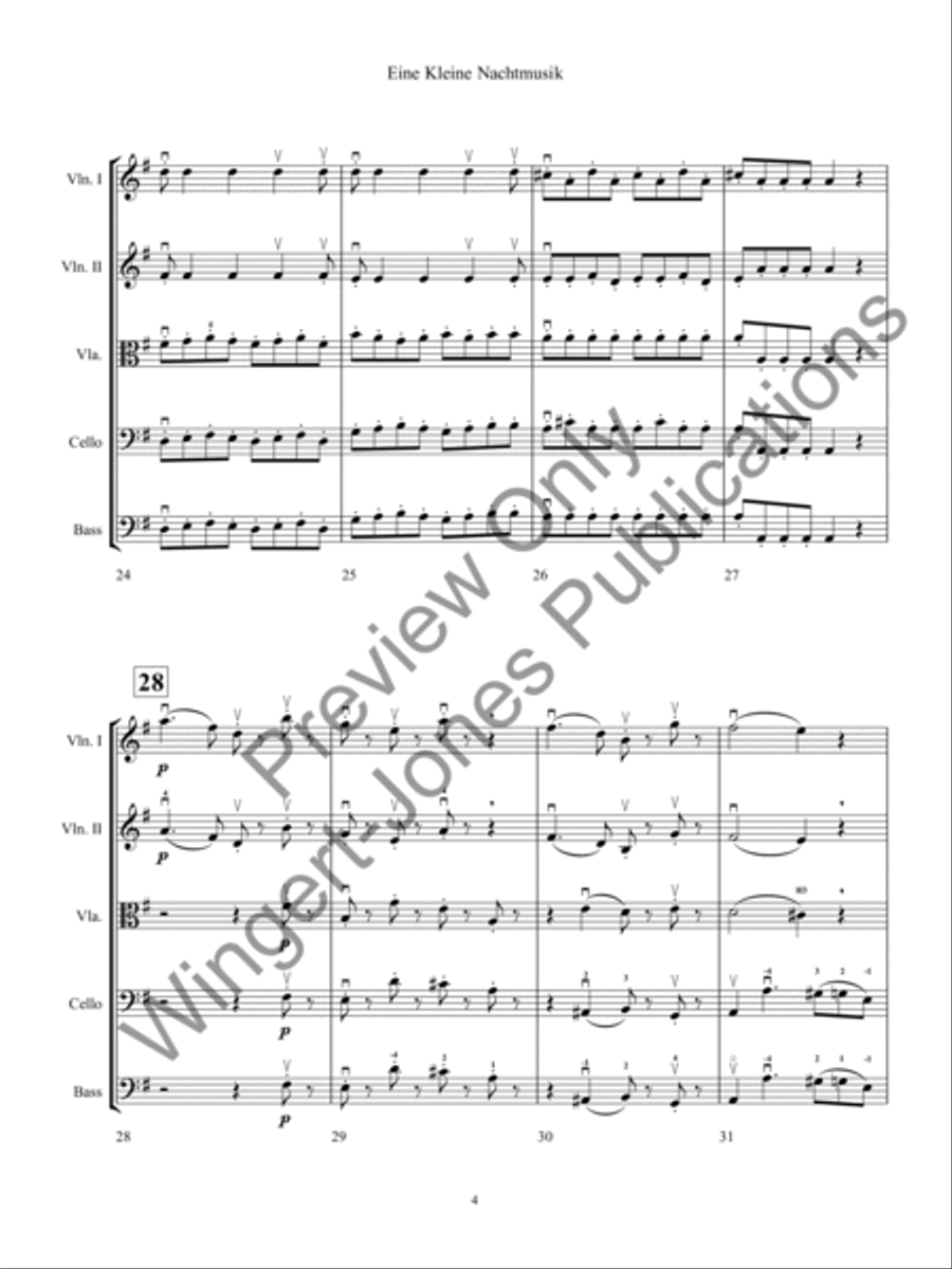 Eine Kleine Nachtsmusik Eine Kleine Nachtsmusik String Orchestra scores gallery preview page 7