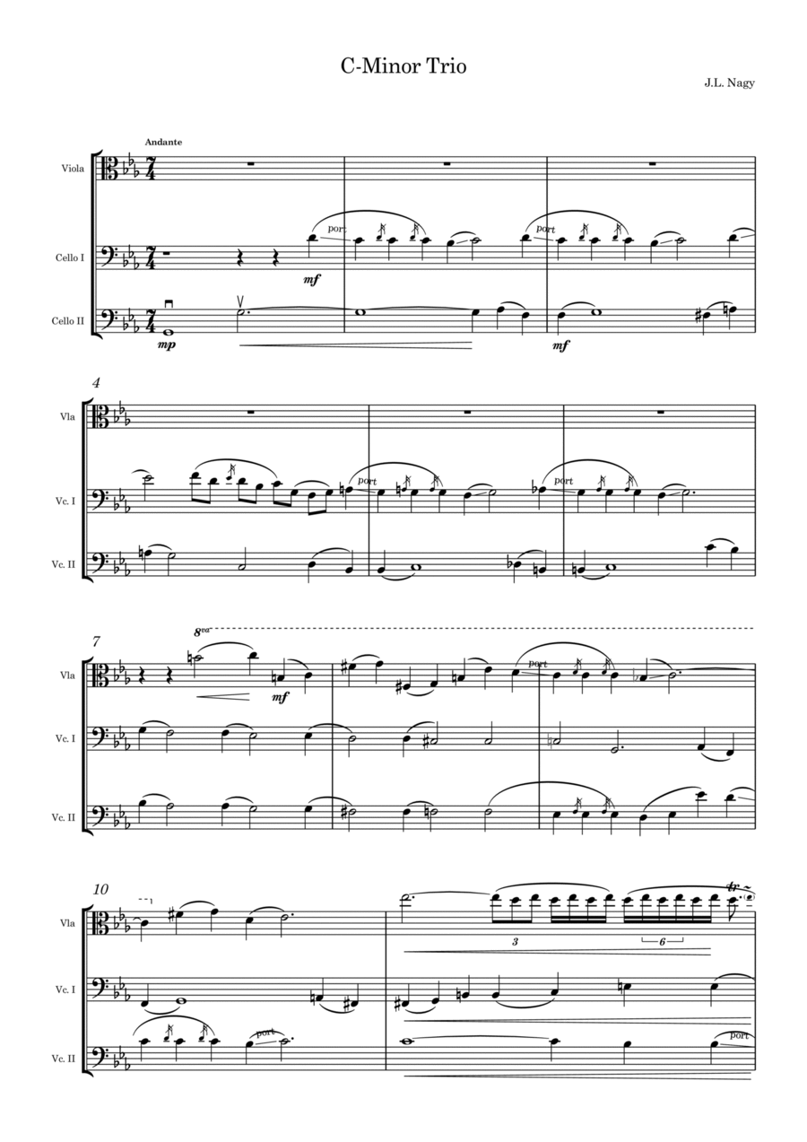 C-Minor Trio String Trio scores gallery preview page 1