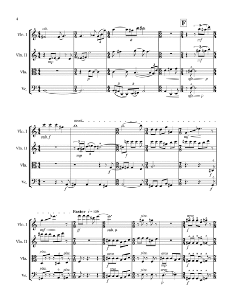 String Quartet No. 2 String Quartet scores gallery preview page 4