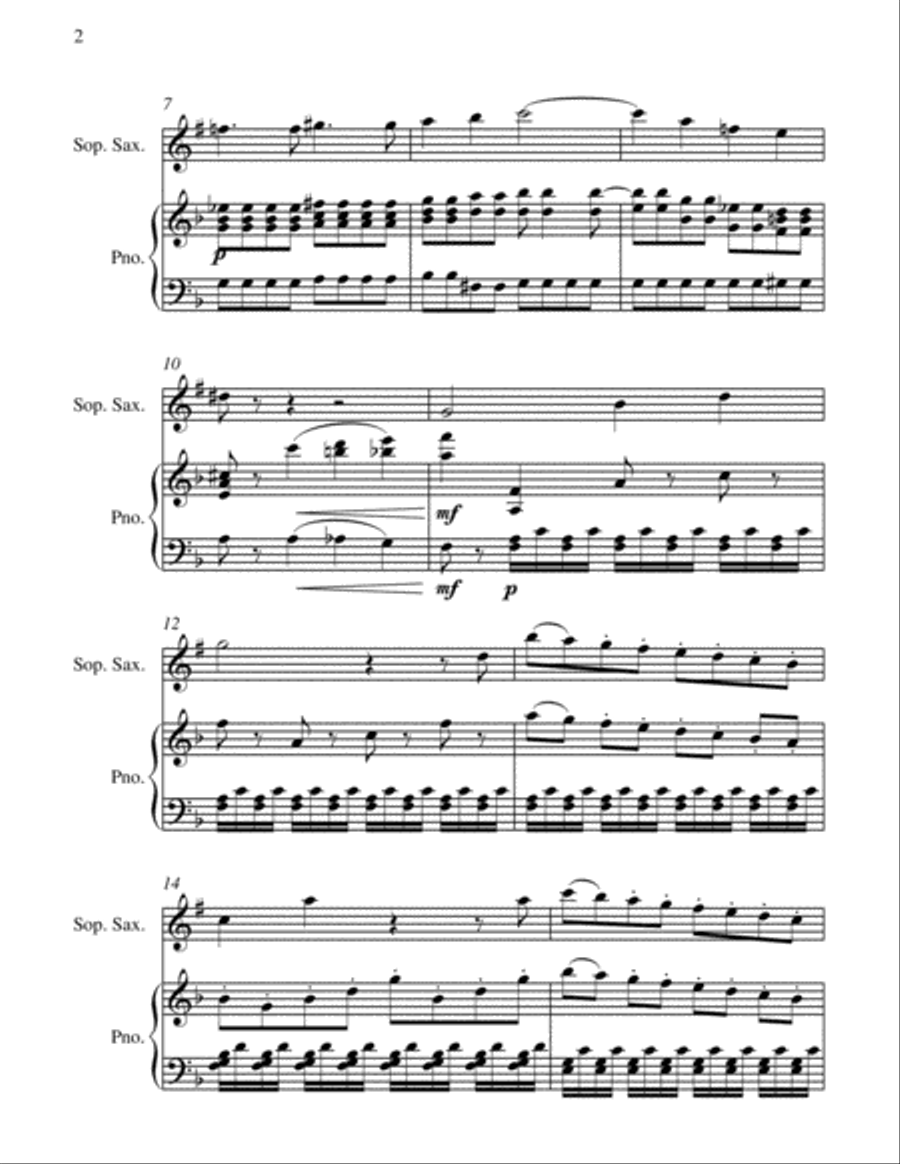 Queen of the Night - From the Magic Flute - Soprano Sax and Piano Chamber Orchestra scores gallery preview page 5