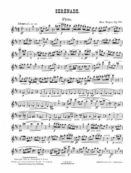 Serenade fur Flote, Violine und Viola, Op. 77a