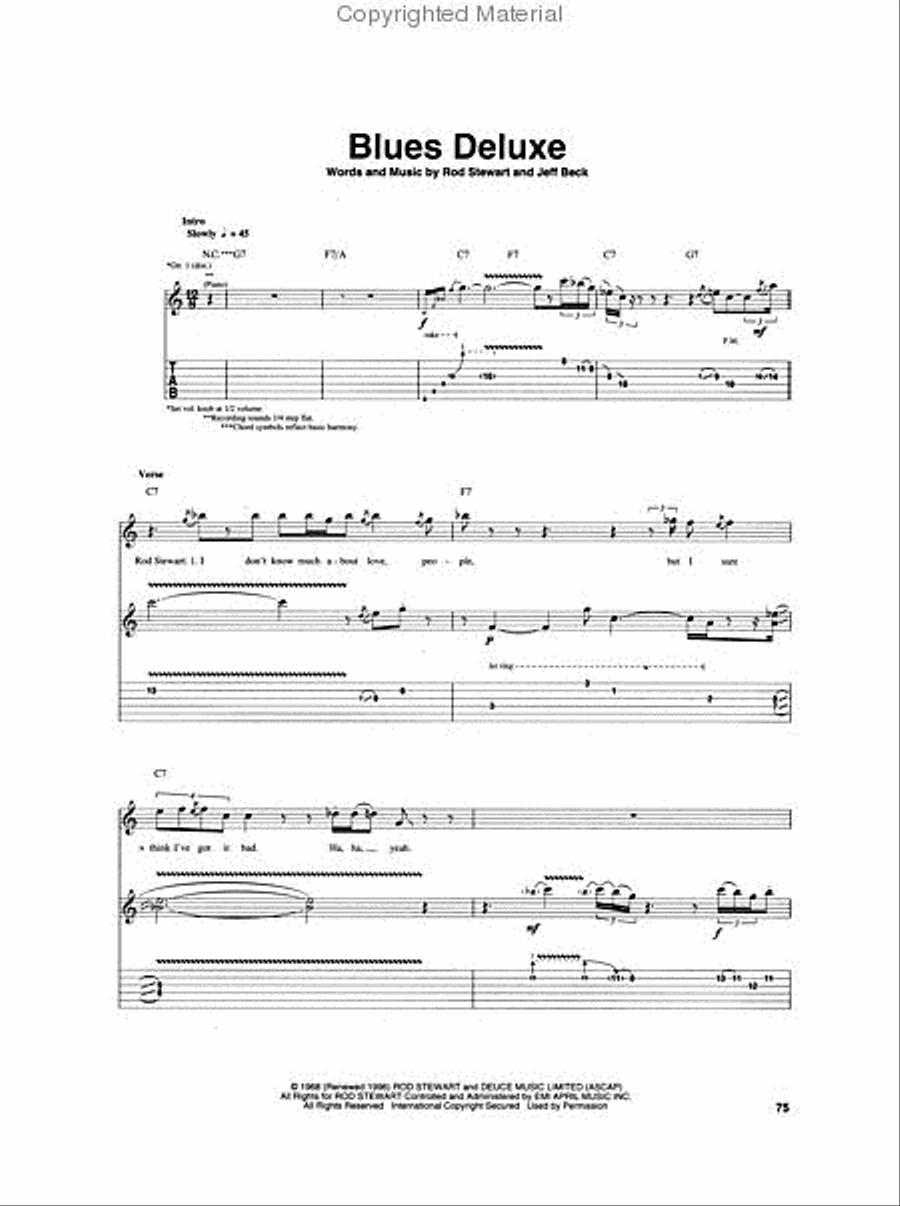 Jeff Beck - Truth Jeff Beck - Truth Electric Guitar scores gallery preview page 4