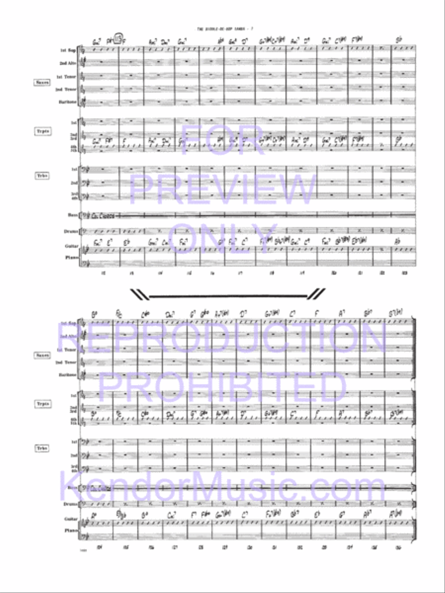 Biddle-De-Bop Samba, The Jazz Ensemble scores gallery preview page 8