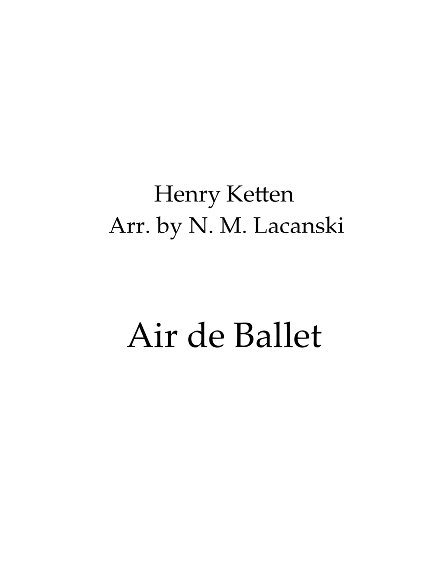 Air de Ballet Air de Ballet String Orchestra scores gallery preview page 1