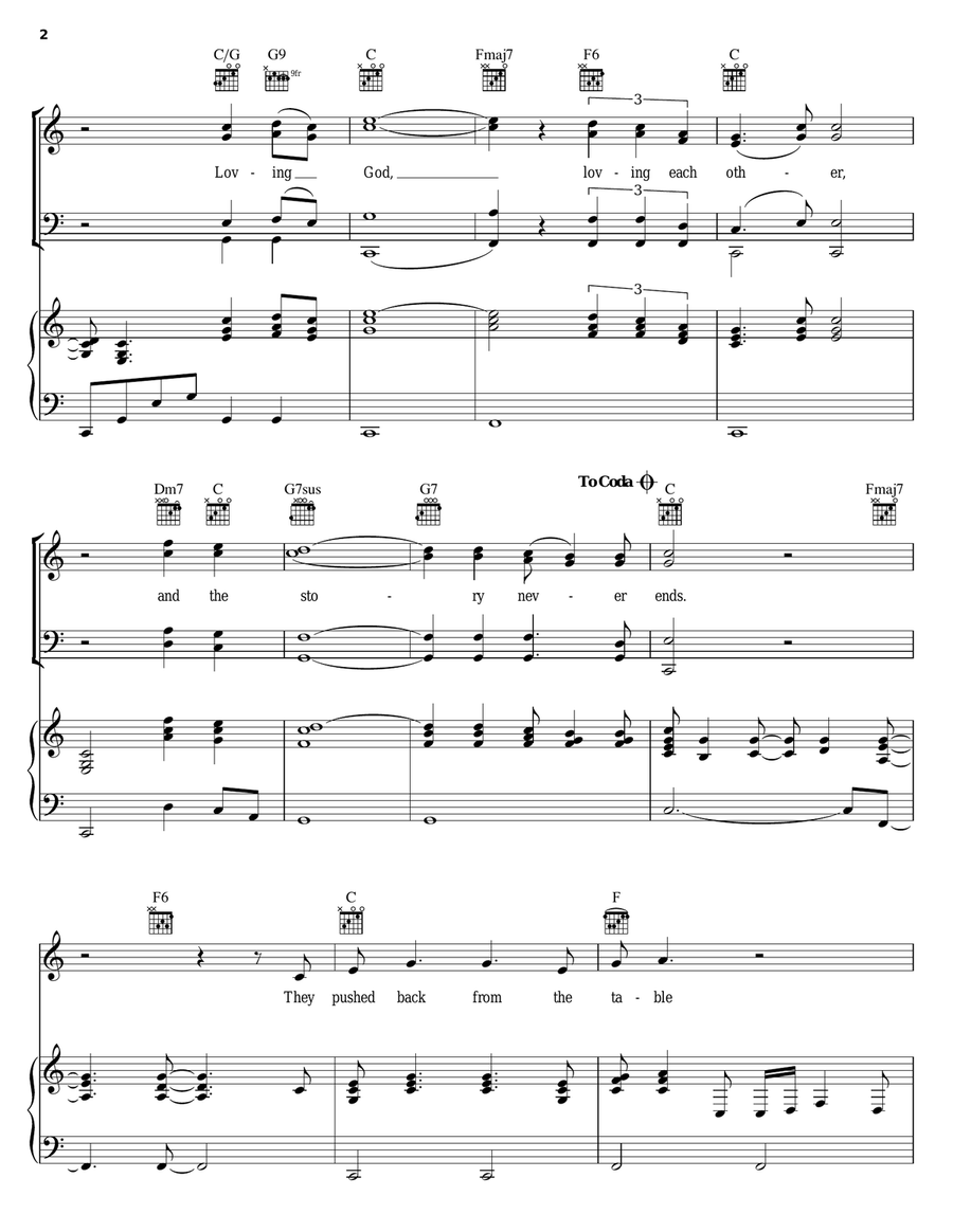 Loving God, Loving Each Other Guitar scores gallery preview page 2