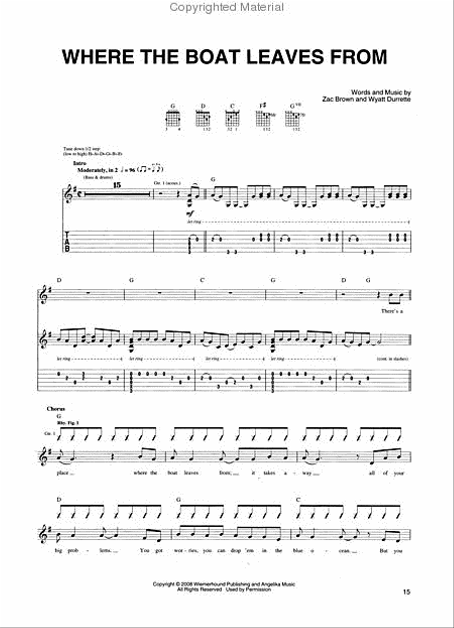 Zac Brown Band – The Foundation Electric Guitar scores gallery preview page 4