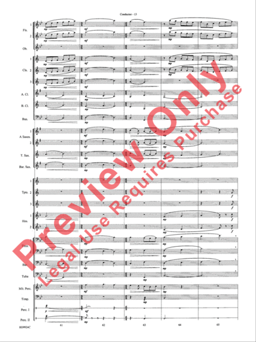 A Vaughan Williams Christmas Concert Band scores gallery preview page 15