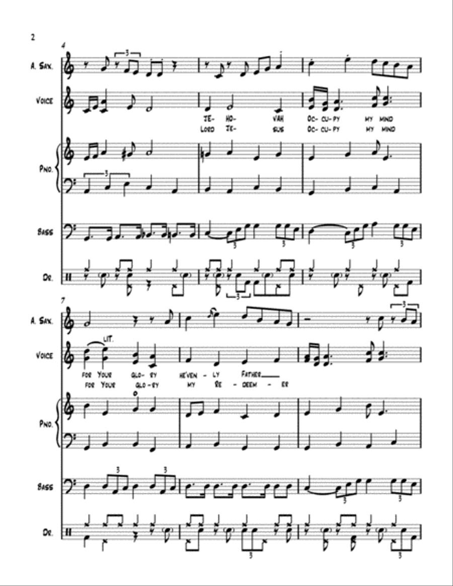 Mind For Your Glory Mind For Your Glory Small Ensemble scores gallery preview page 2