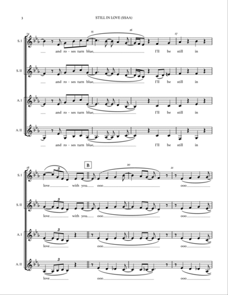 Still In Love Still In Love SSAA scores gallery preview page 4