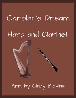 Book cover for Carolan's Dream, for Harp and Clarinet
