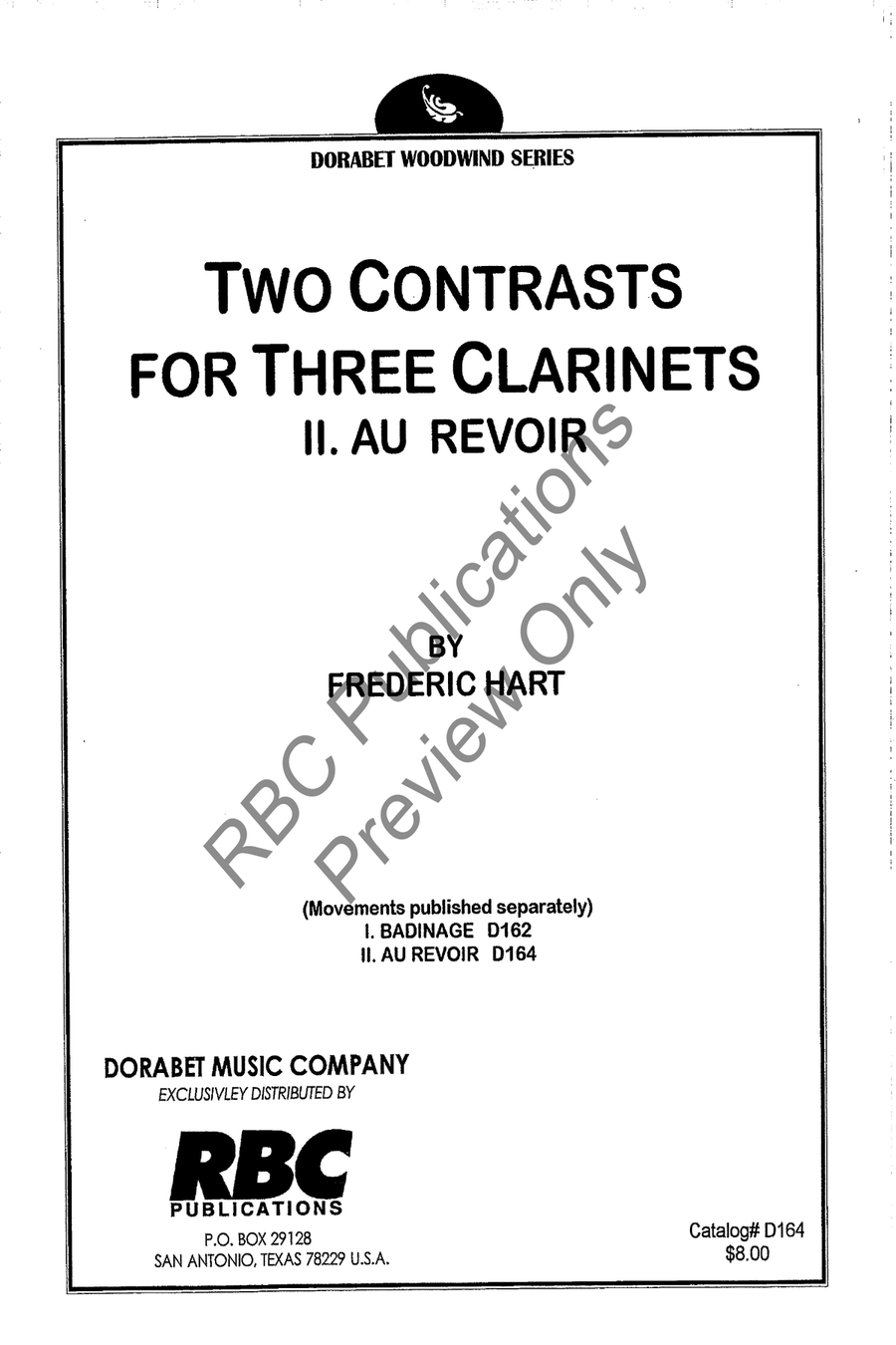 Contrasts For Three Clarinets #2, 
