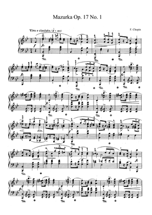 Book cover for Chopin Mazurka Op. 17 No. 1-4