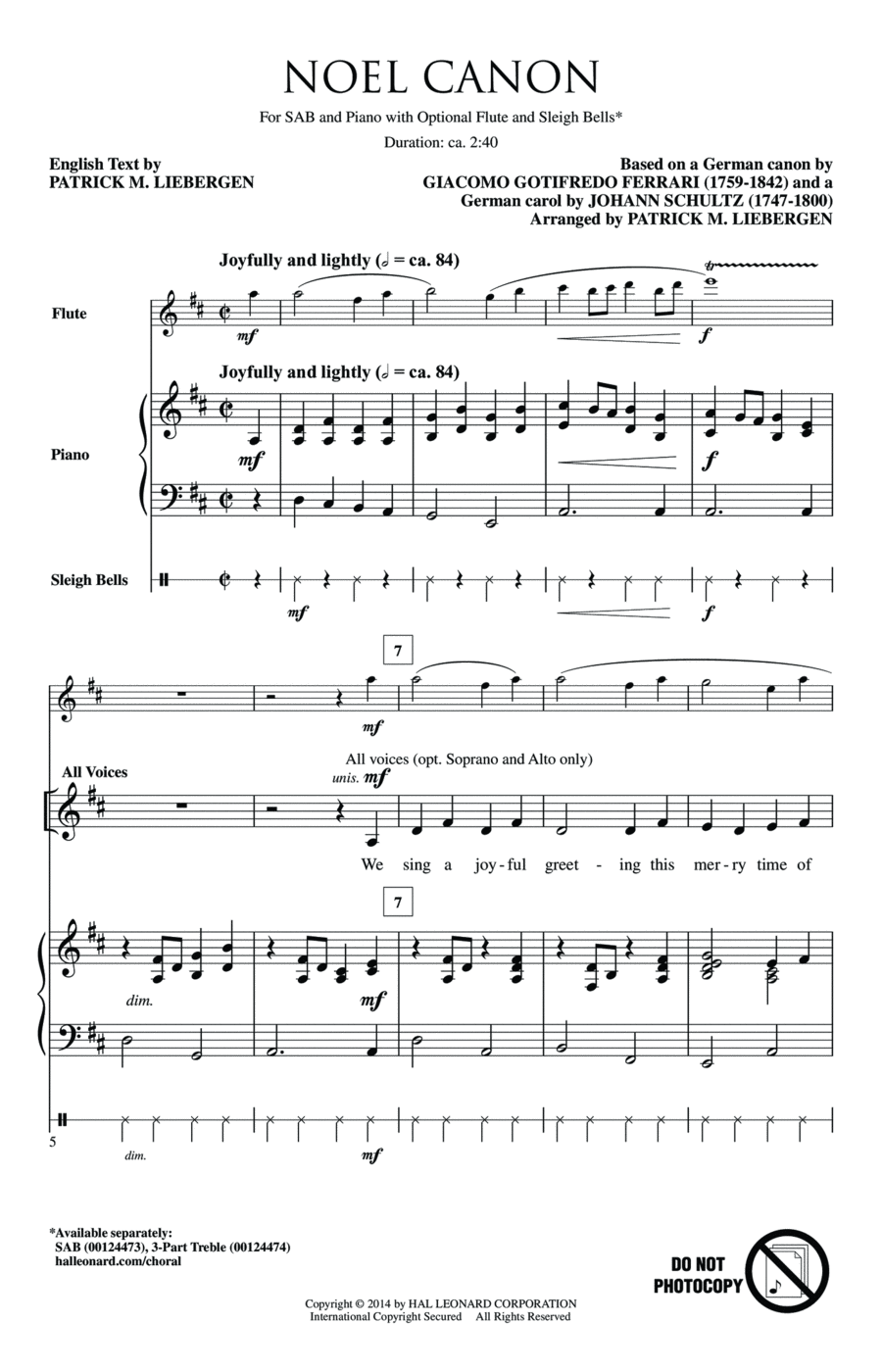 Noel Canon Noel Canon 3-Part scores gallery preview page 1