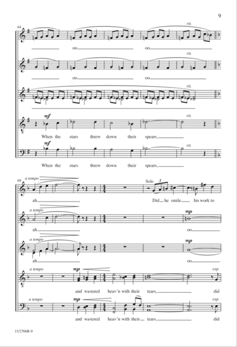 The Tyger The Tyger Divisi scores gallery preview page 10
