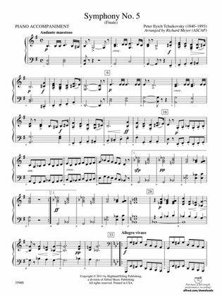 Symphony No. 5: Piano Accompaniment