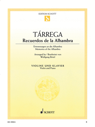 Book cover for Recuerdos de la Alhambra (Memories of the Alhambra)