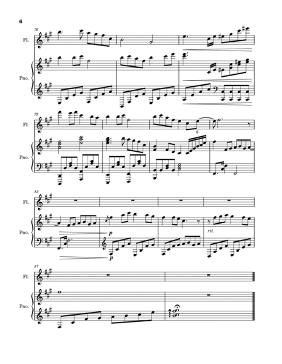 Chi Qing Zhong Flute Solo scores gallery preview page 6