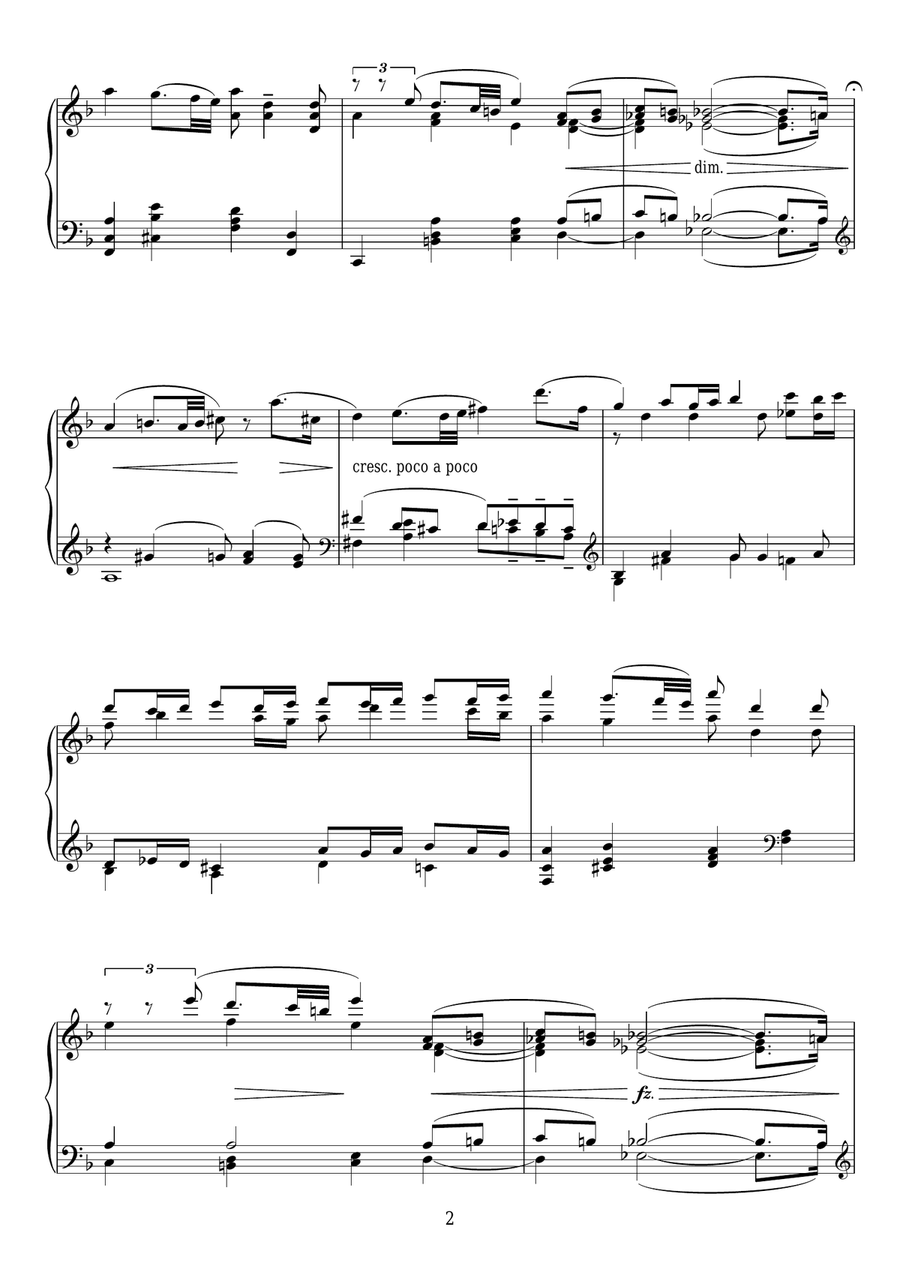 Suite Champetre, Op.98B - II. Melodie Elegiaque Piano Solo scores gallery preview page 2