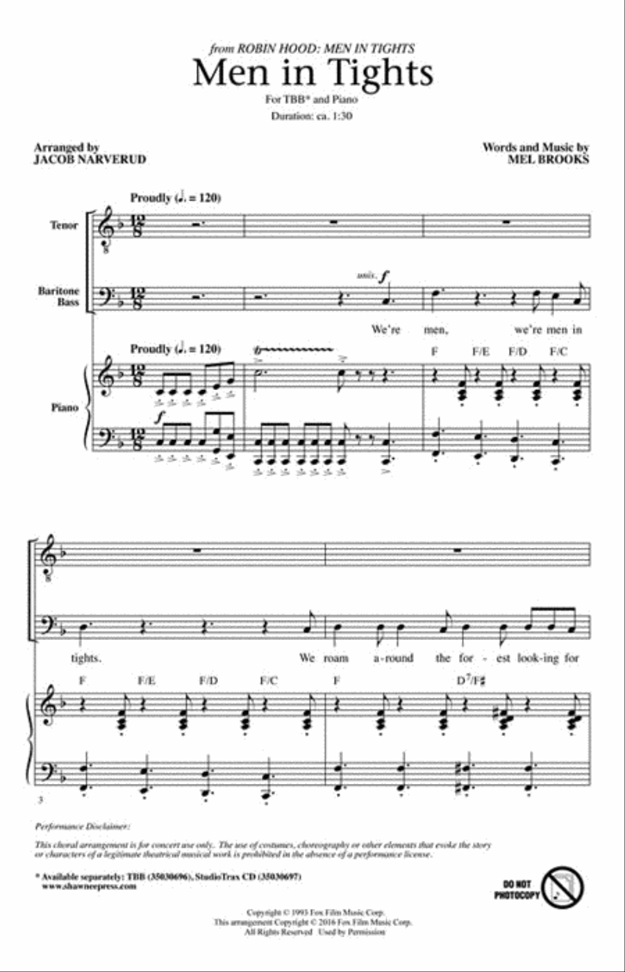 Men in Tights Men in Tights Choir scores gallery preview page 2