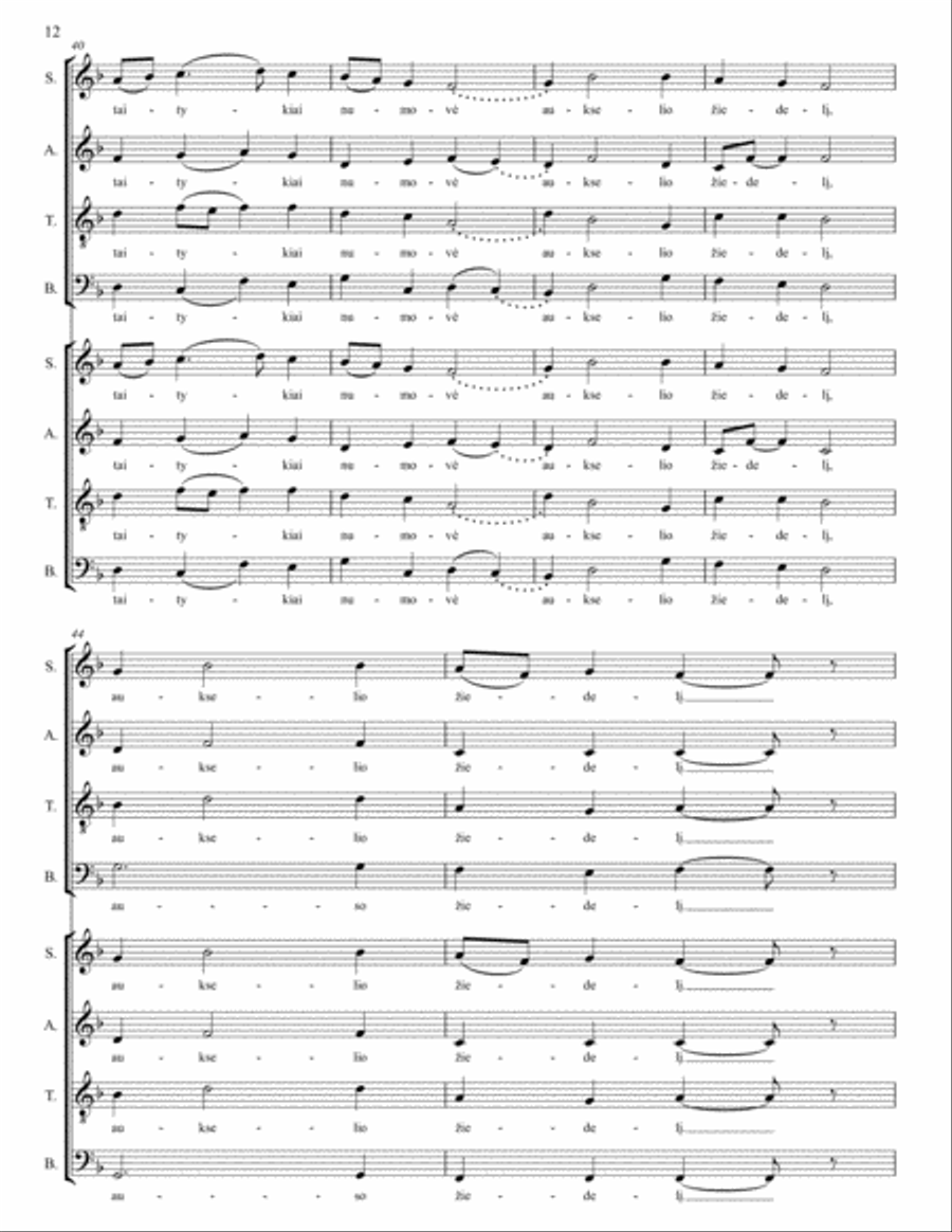 Tykus, Tykus 4-Part scores gallery preview page 16