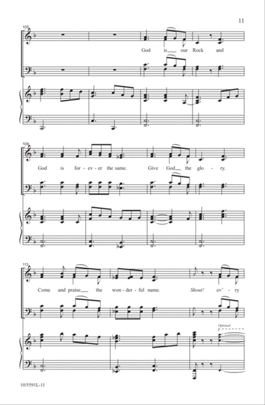 Ha-la-lelujah (Raise Your Song) 4-Part scores gallery preview page 11