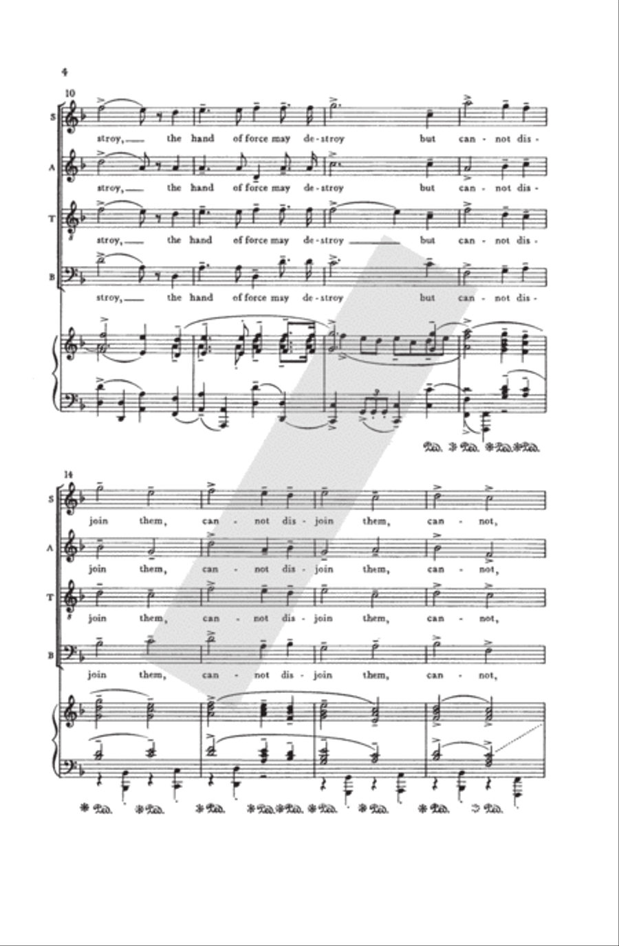 The Testament of Freedom (Choral Score) 4-Part scores gallery preview page 11