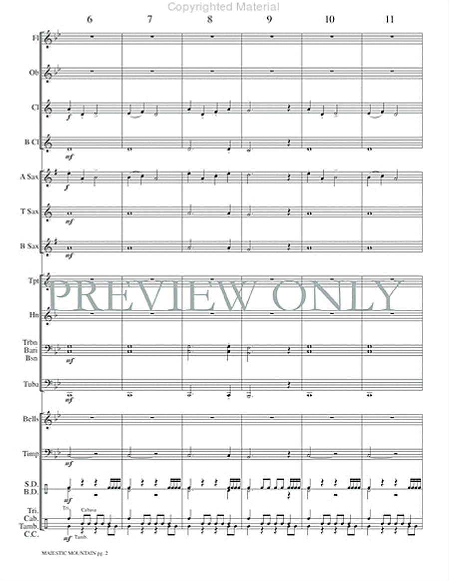 Majestic Mountain Majestic Mountain Concert Band scores gallery preview page 5